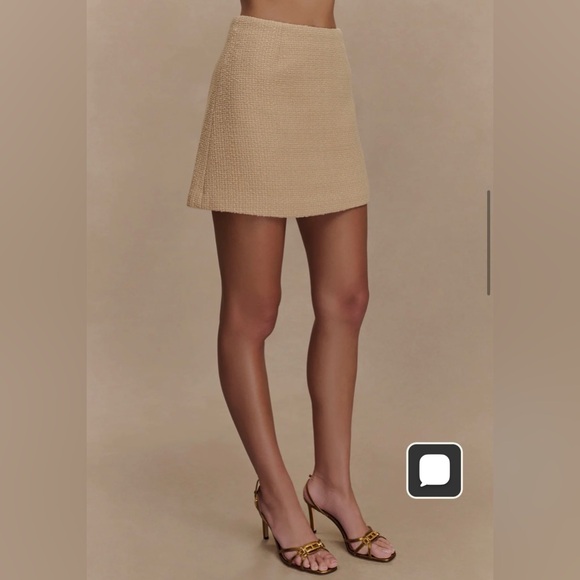 Meshki Camilla Boucle Mini Skirt - Light Taupe - Picture 6 of 8